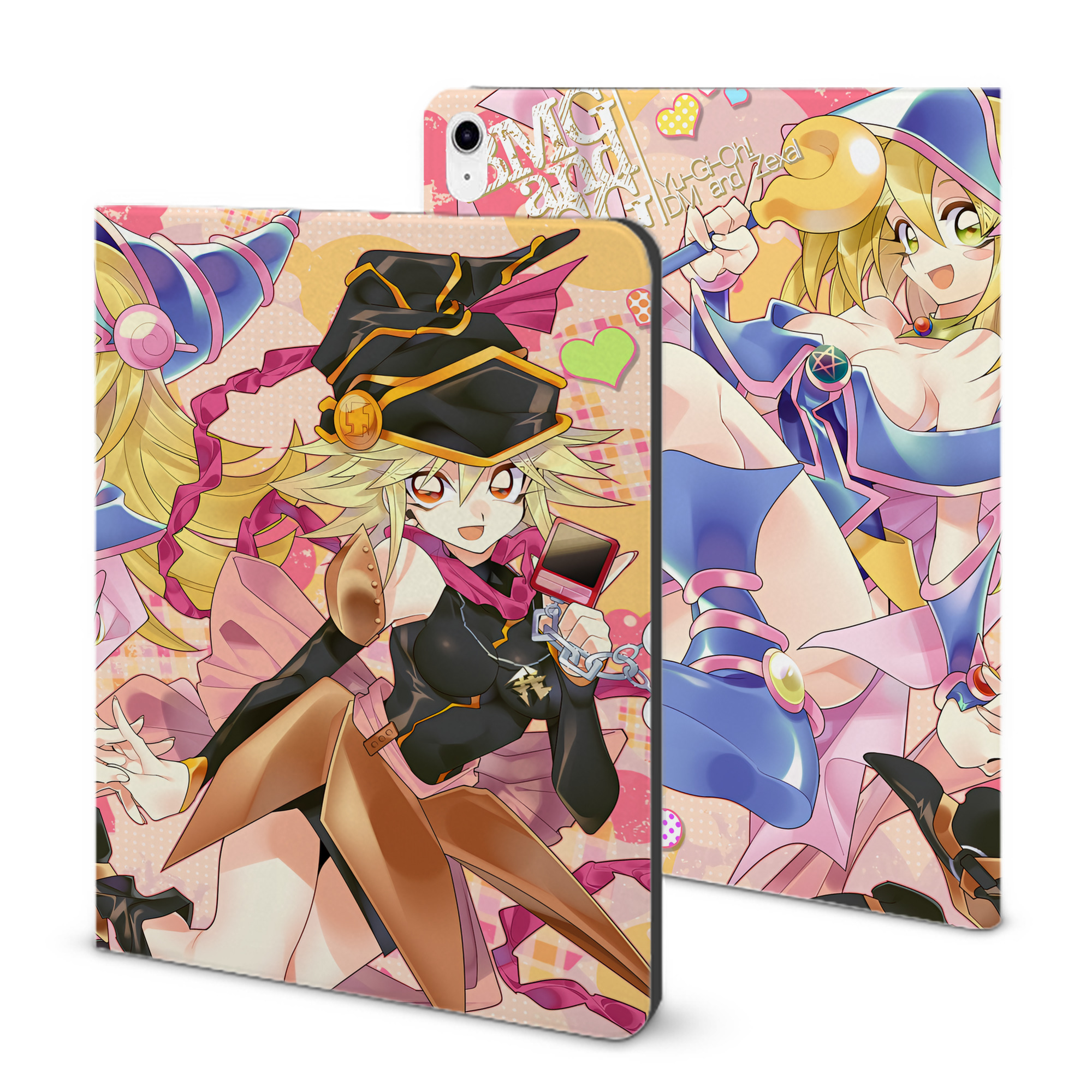 （画像用） 遊☆戯☆王 Yu-Gi-Oh! IPad ケース ブック型 PUレザー TPU 耐衝撃 軽量 薄型 ペン収納なし 全面保護 IPad 各モデル対応